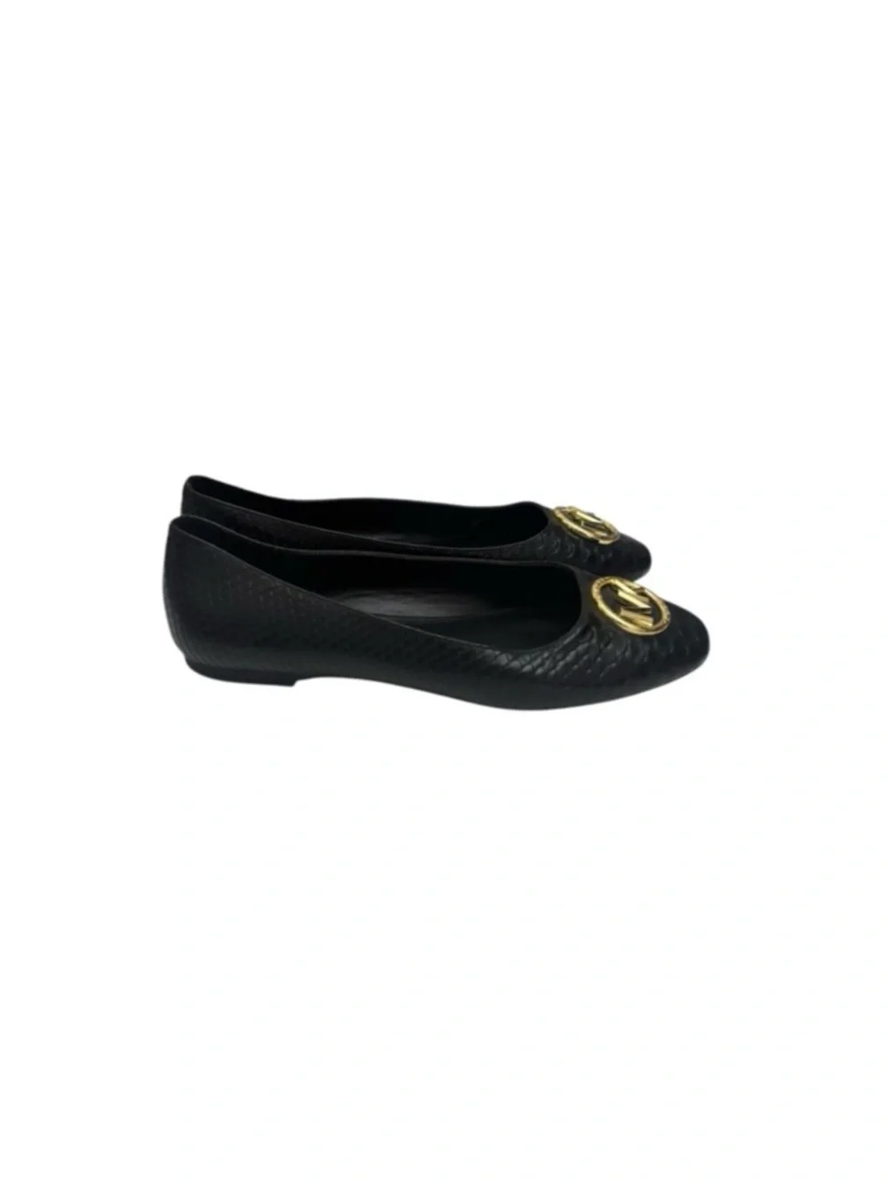 Micheal Kors NWOT classic black faux snake print man made ballet flat shoes 9 - Picture 9 of 14